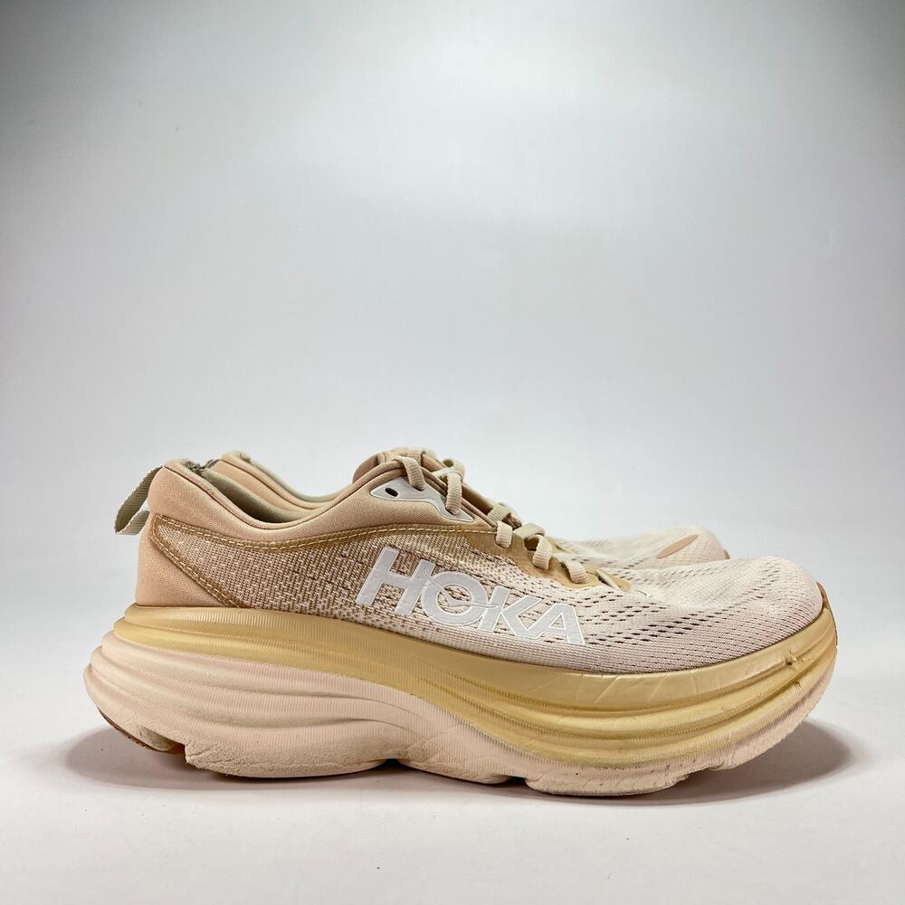 Hoka Bondi 8 Summer Song Eggnog Beige Running Shoes 1127952-SSE Women's Size 8 B